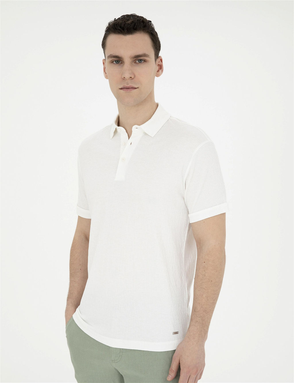Ekru Slim Fit Ti__rt