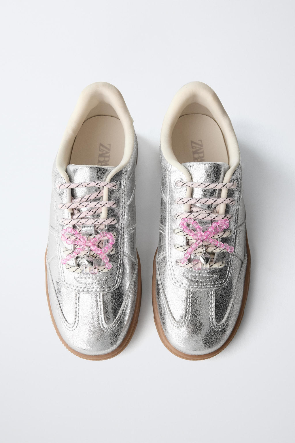 METALLIC CHARM TRAINERS - Zara фото 6