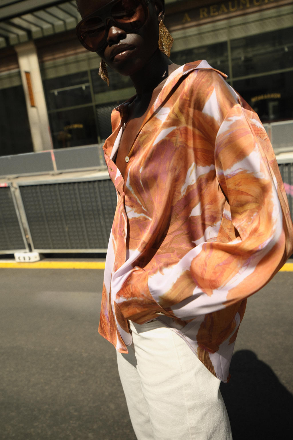 PRINTED SATIN SHIRT - Zara фото 15