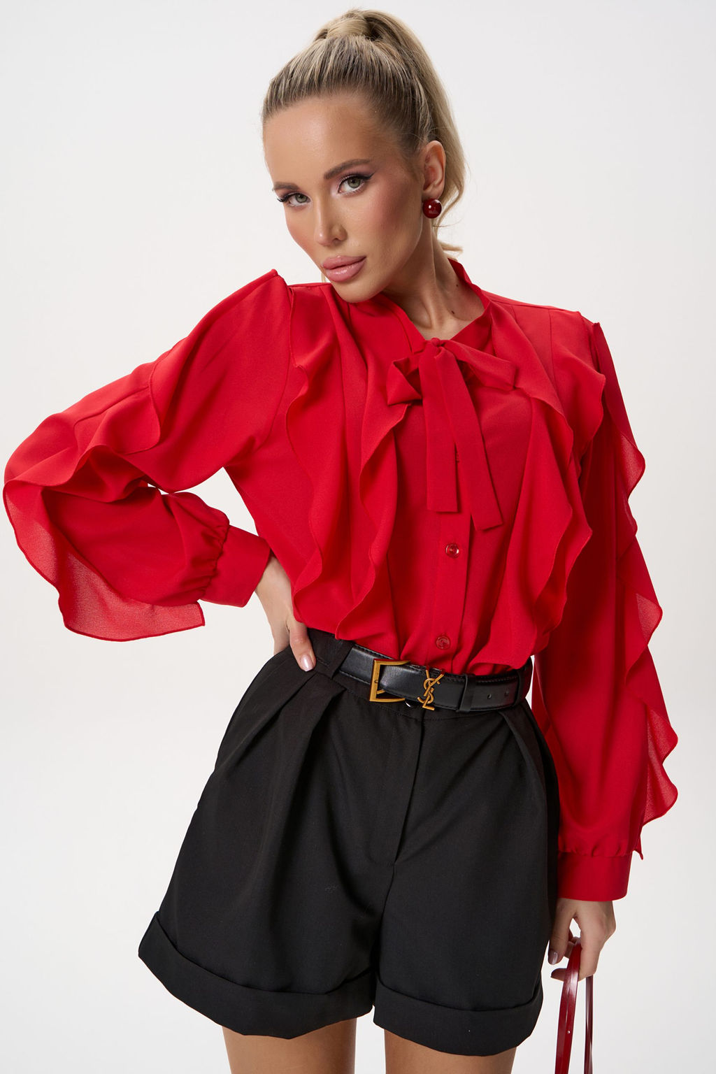 Рубашка Кристл (красный) - Эльза фото 17