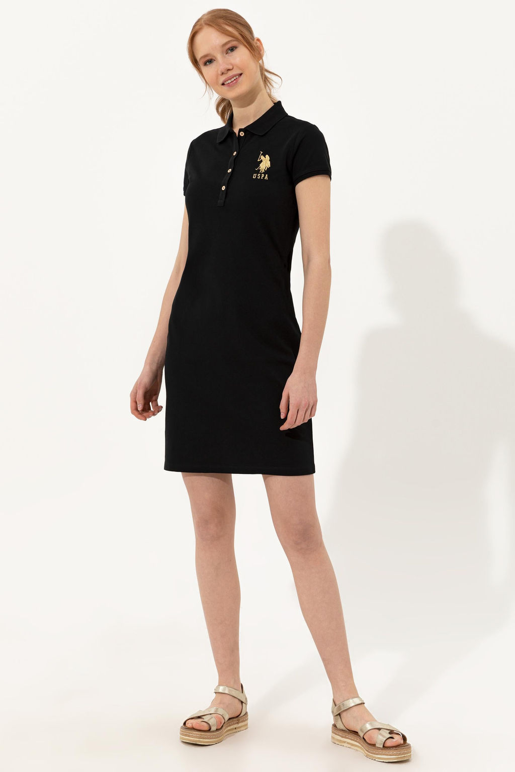 Женское черное вязаное платье - U.s. polo assn фото 9