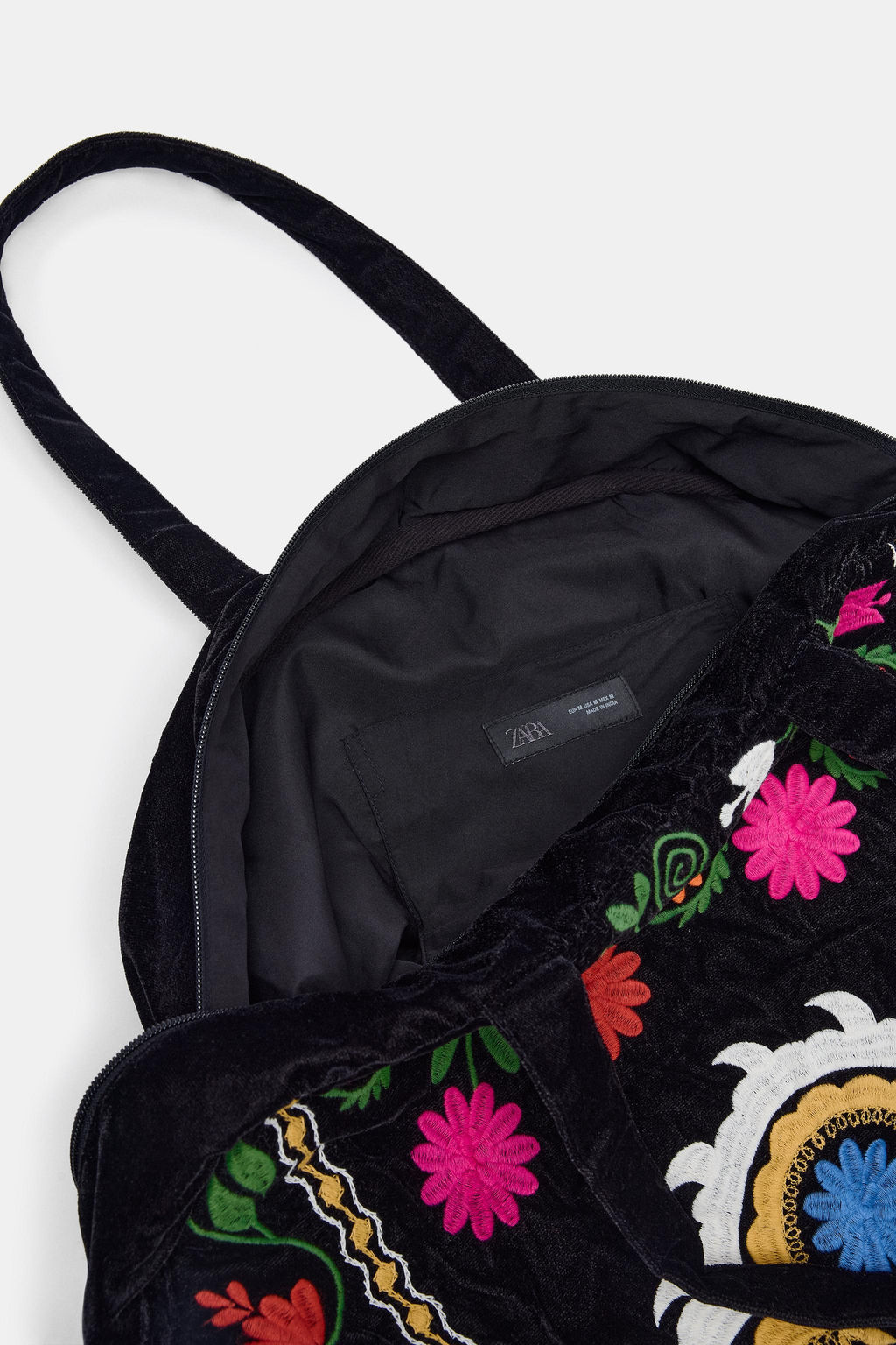 VELVET TRAVEL BAG WITH EMBROIDERY - Zara фото 6