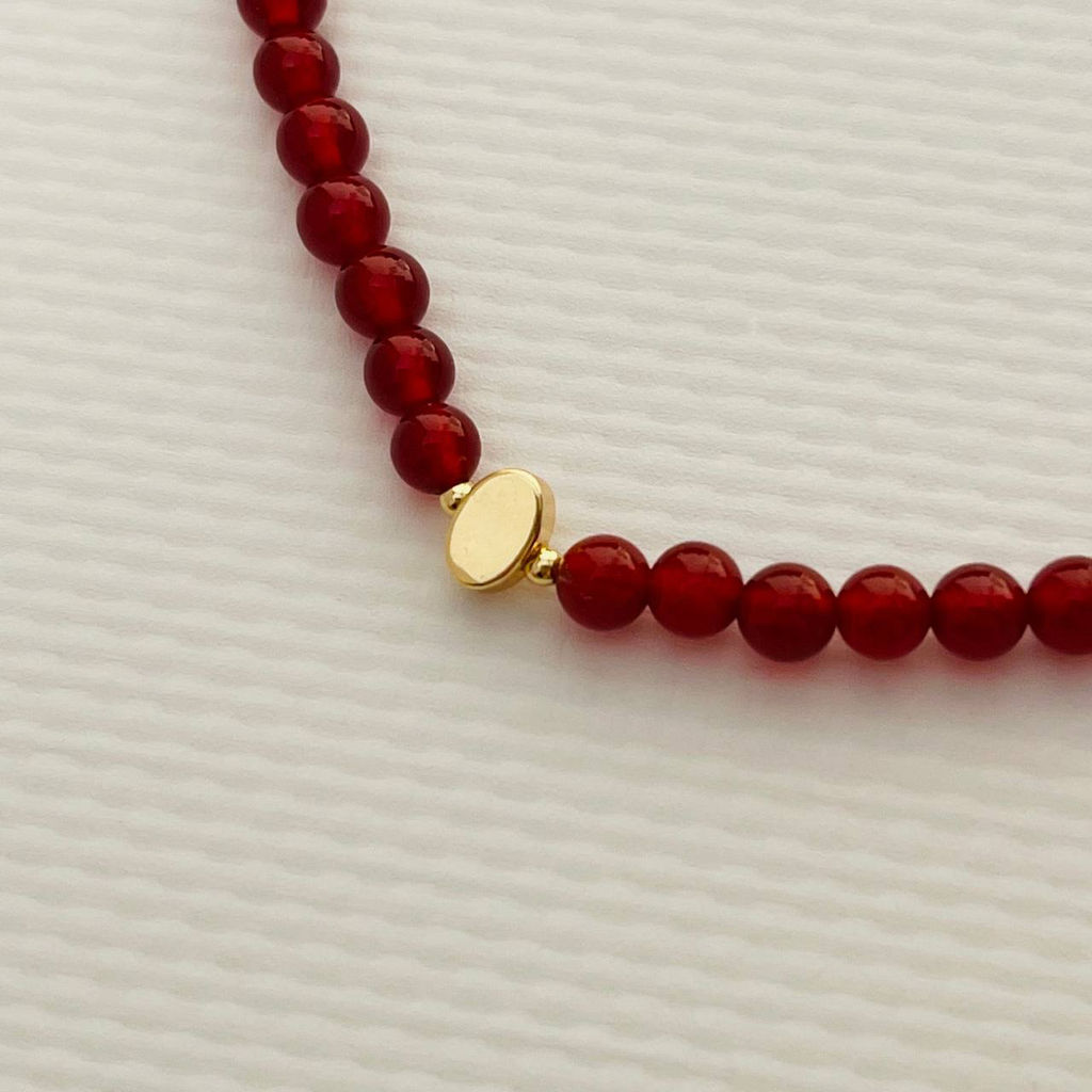 Бусы-Чокер из Сердолика со вставкой 42 см +