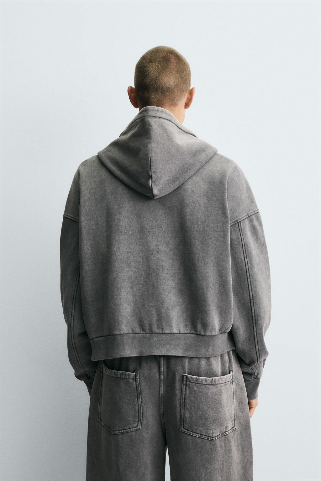 WASHED ZIP HOODIE - Zara фото 3