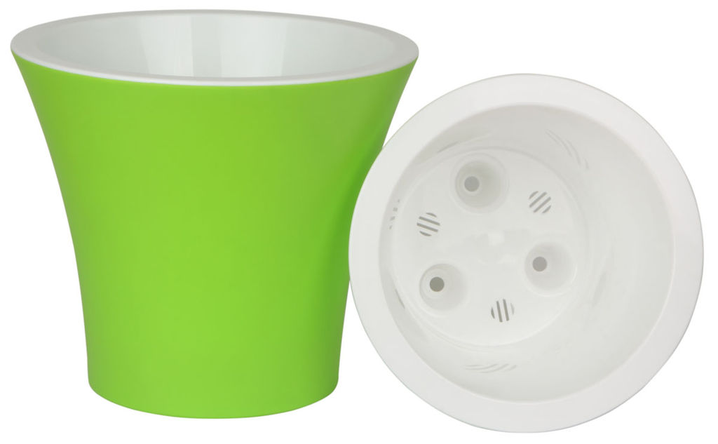 Горшок для цветов п/эт. с вкладкой "Сити" 3,3л (лайм) (d 20см, h 17,5см)