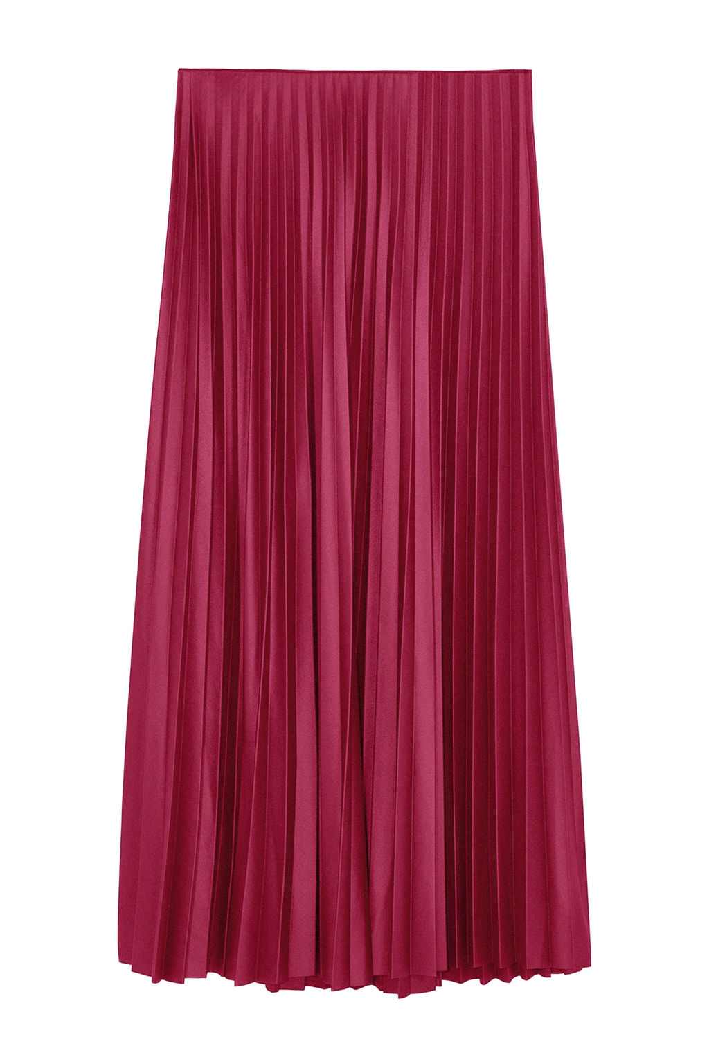 Bordo Piliseli Maxi Etek TWOSS24ET00041