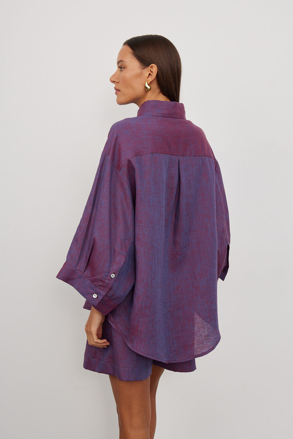 Рубашка S242_Violet Ultramarine/Фиолетовый меланж - M&G all natural фото 3