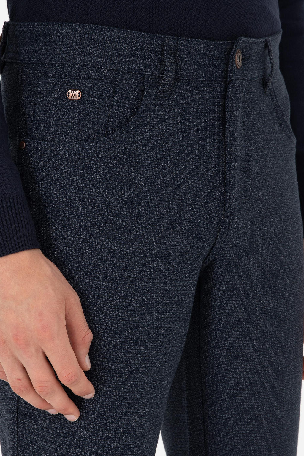 Мужские темно-синие брюки из плотной ткани Неожиданная скидка в корзине - U.s. polo assn фото 5