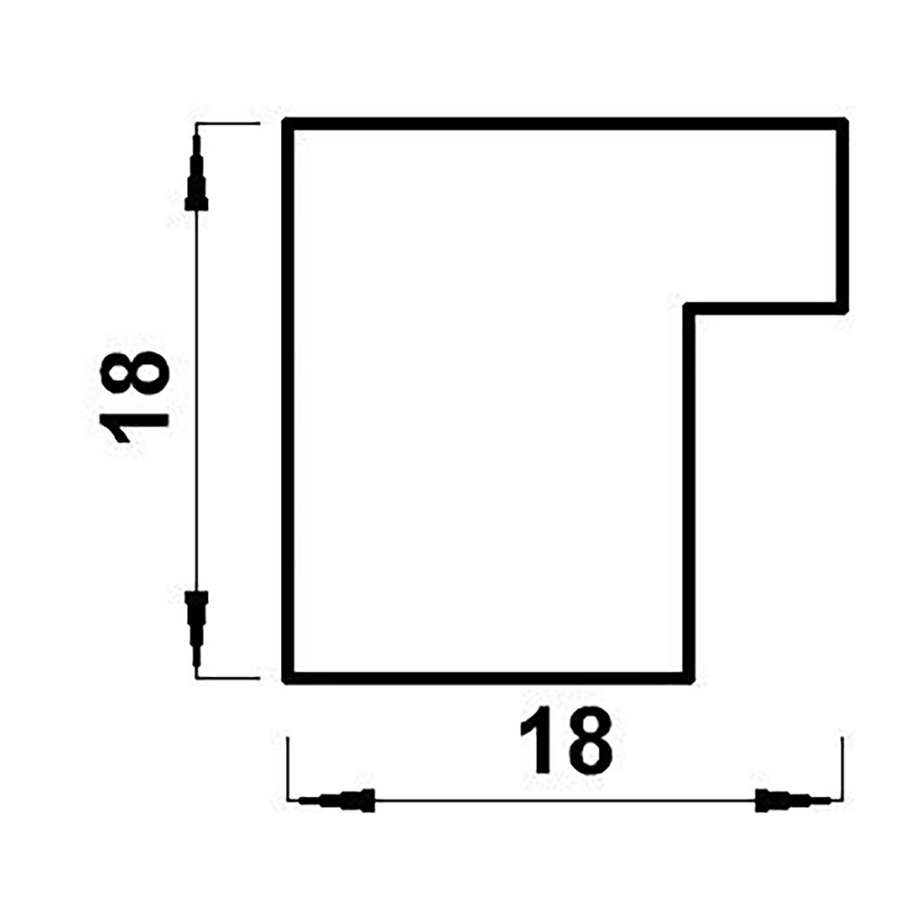 Рамка Gamma ПРК-20 30 х 30 см пластик. с оргстеклом белый