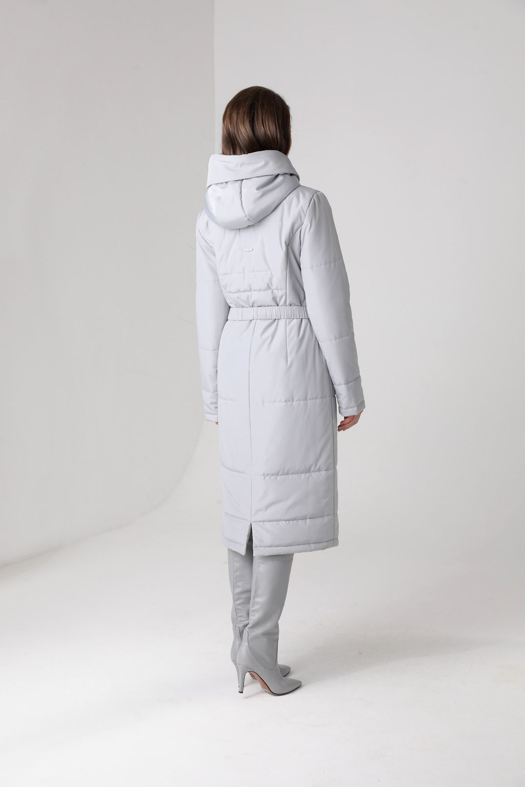 Еврозима! 24303 Пальто дем. св.серый - Dizzyway фото 3