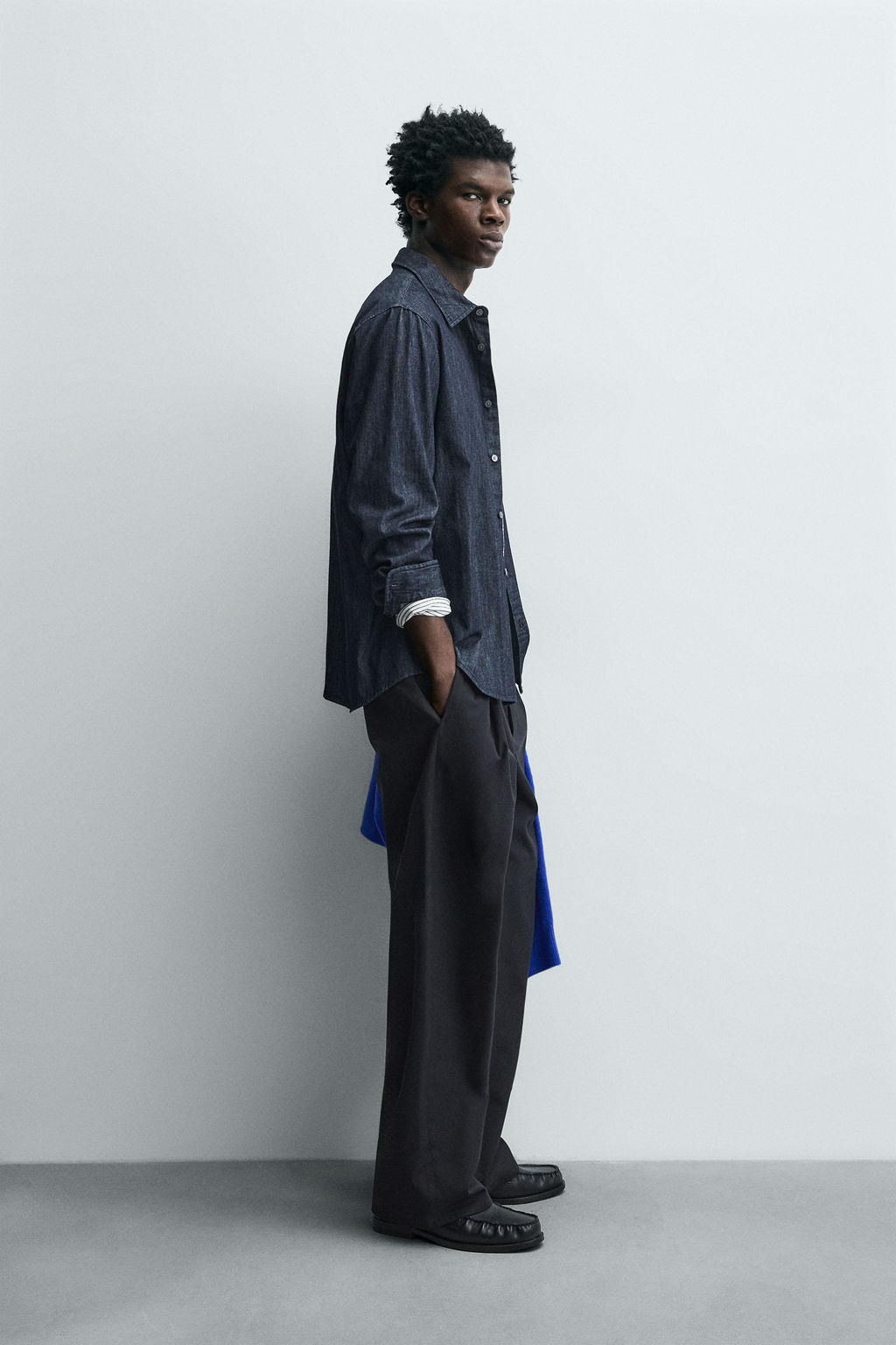 REGULAR FIT DENIM SHIRT - Zara фото 4