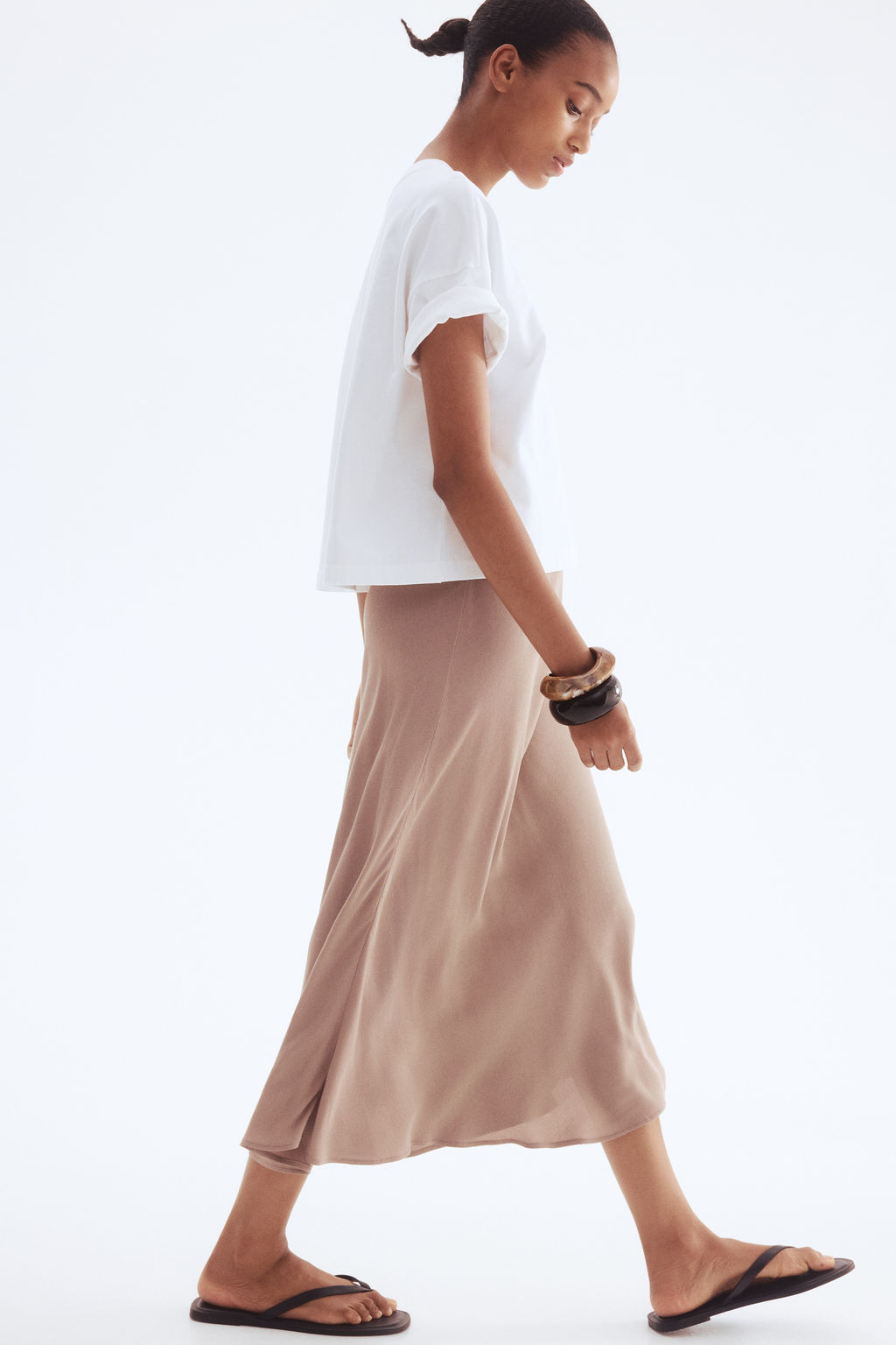 Falda lencera con vuelo - H&m фото 3