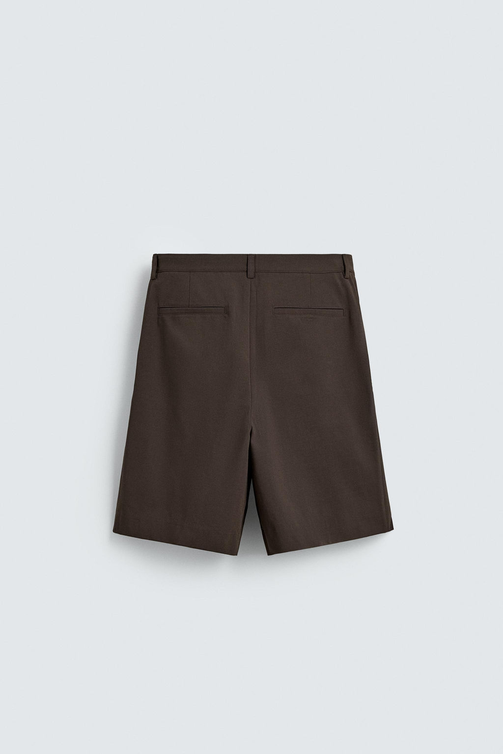 BERMUDA RELAXED FIT PLIEGUES / Chocolate
