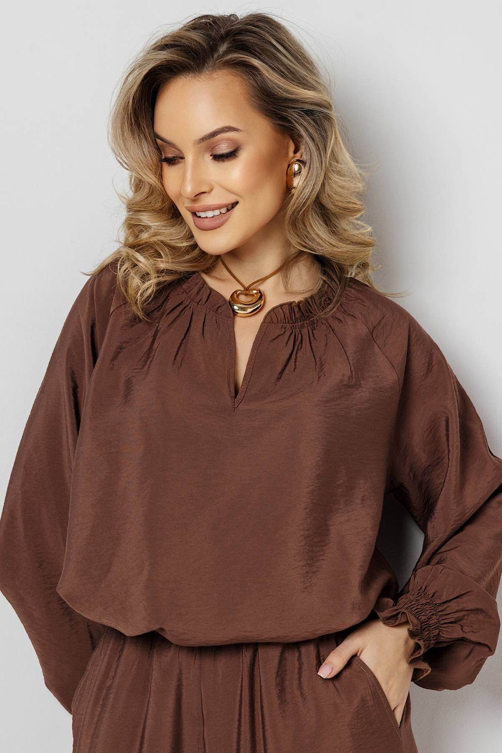 Блузка женская 4484/01/Коричневый