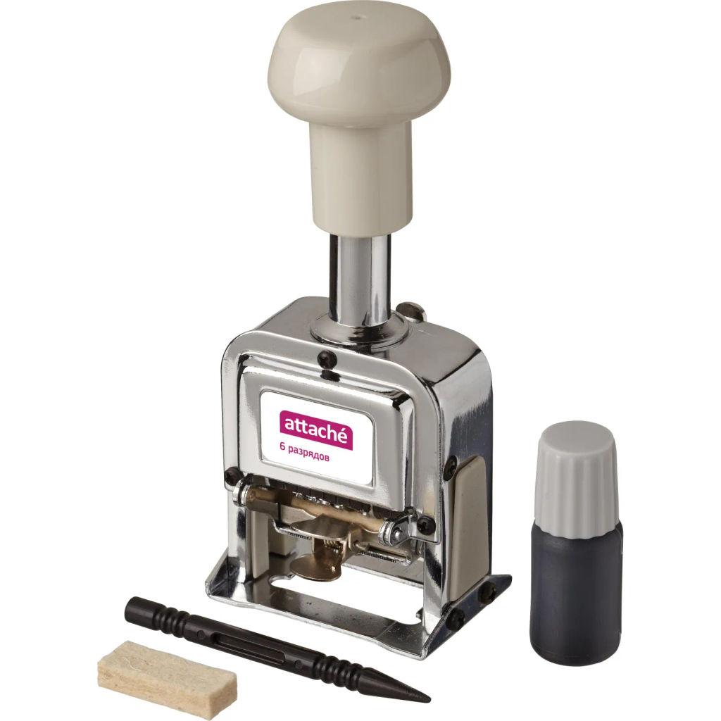 Нумератор автоматический Attache 6-и разрядный 4,8мм.  фото 2