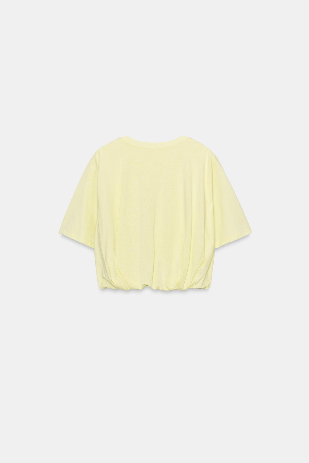 CAMISETA CROPPED ABULLONADA / Amarillo claro - Zara фото 5