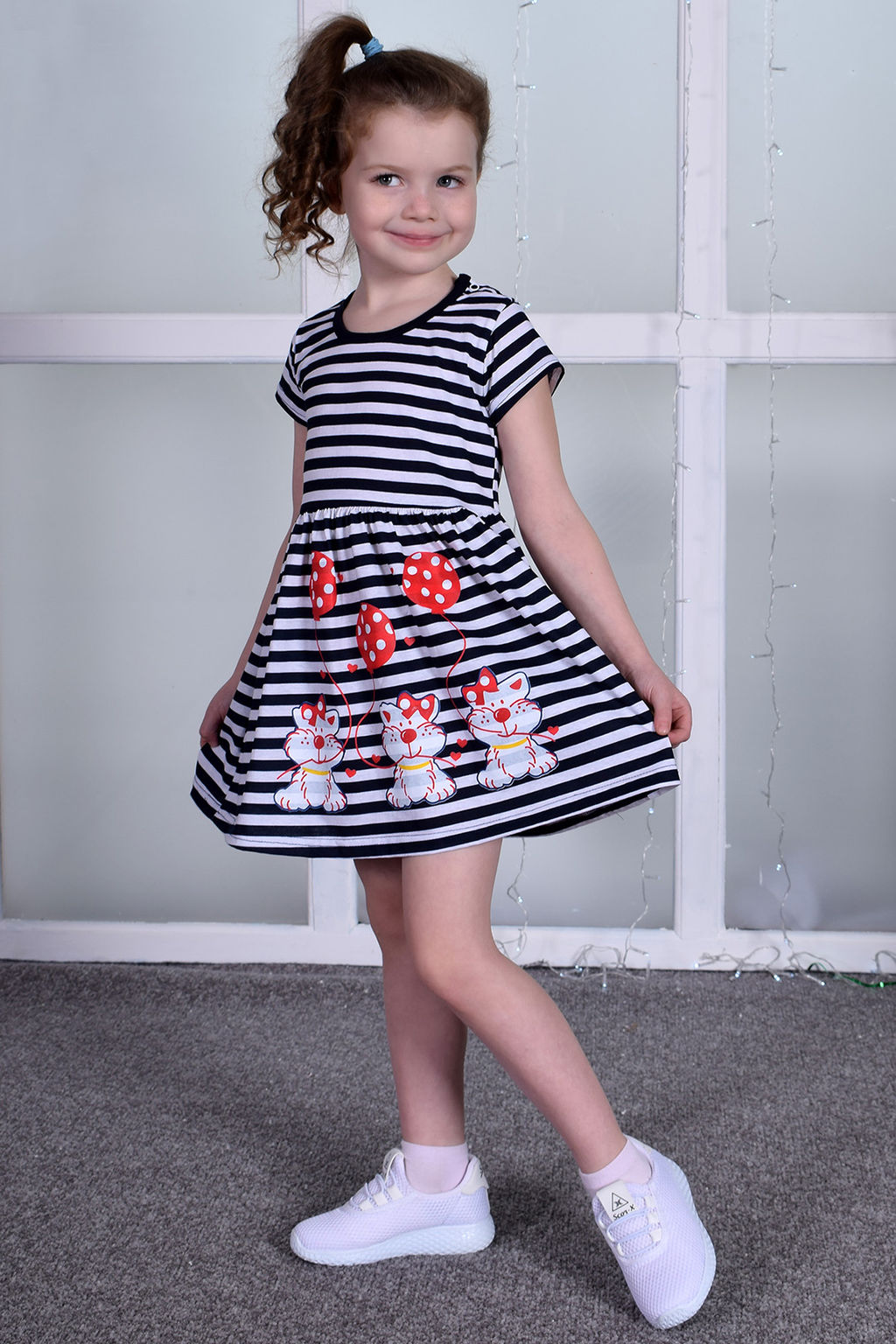 Платье детское трикотажное летнее - Almond фото 2