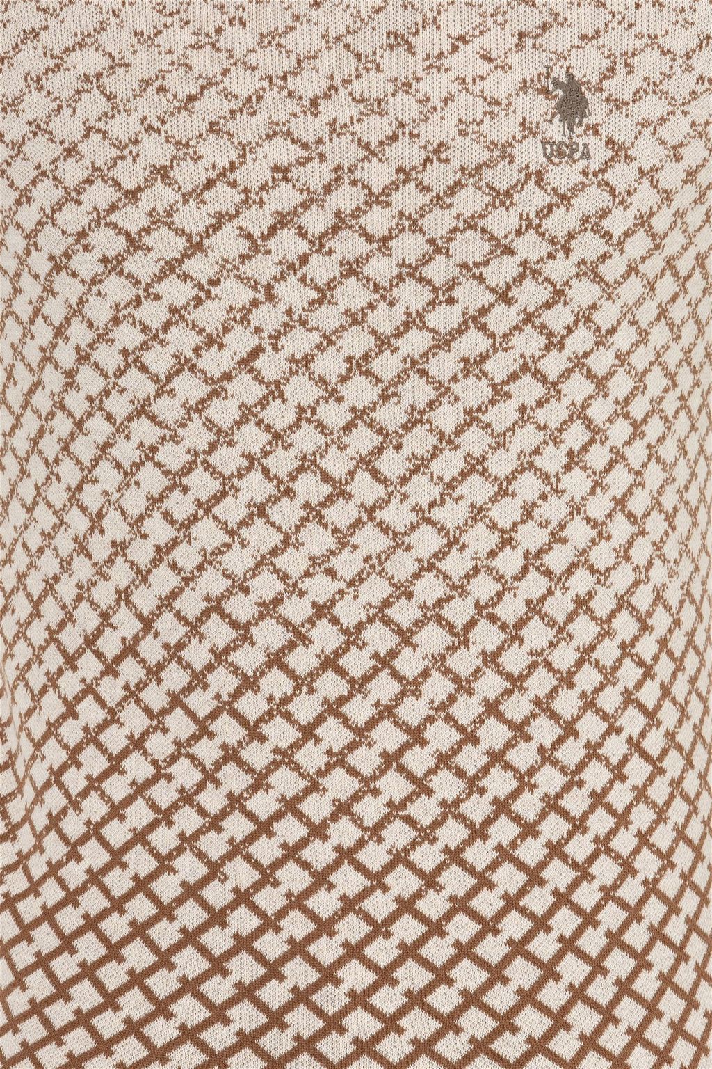 Мужской кремовый свитер из меланжевого трикотажа - U.s. polo assn фото 6