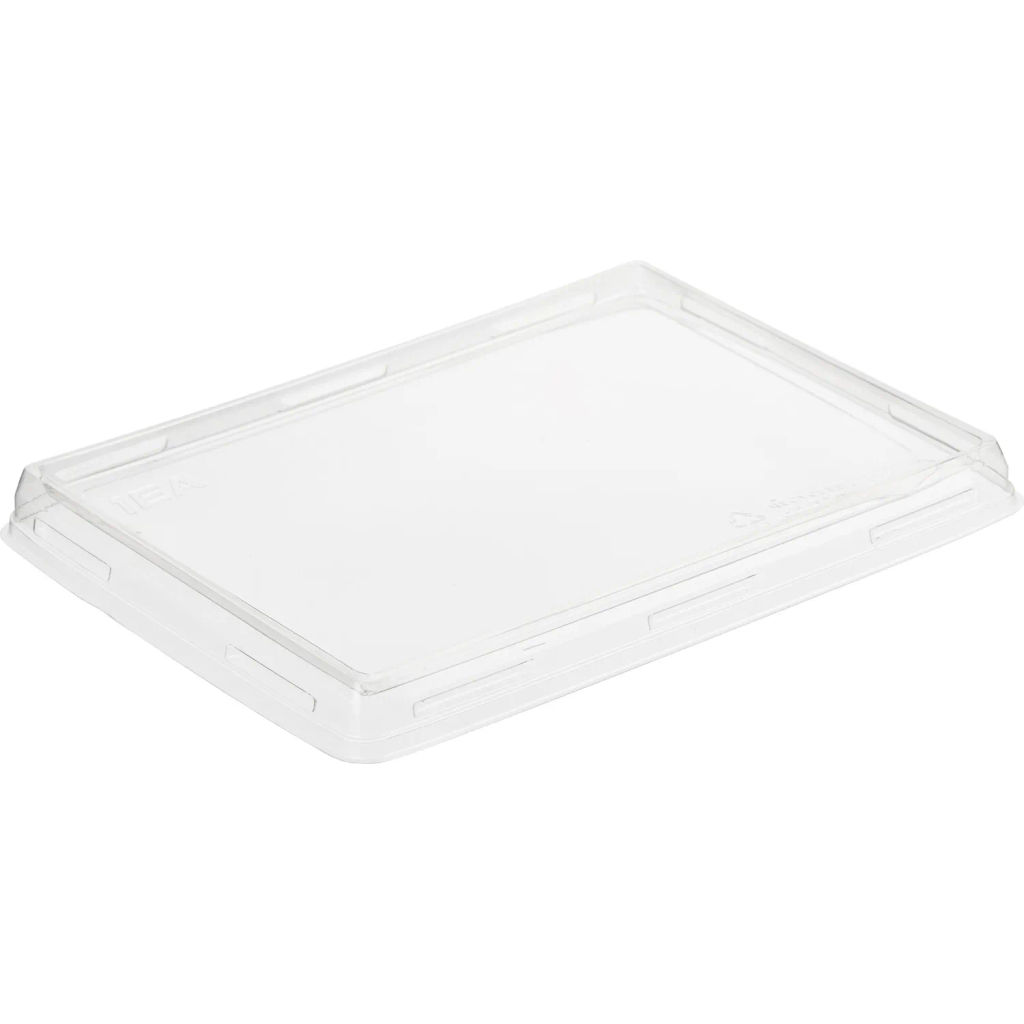 Крышка ПЭТ OneClick (lid 500/0) д/бум.конт., прозр.плос.,400шт/кор