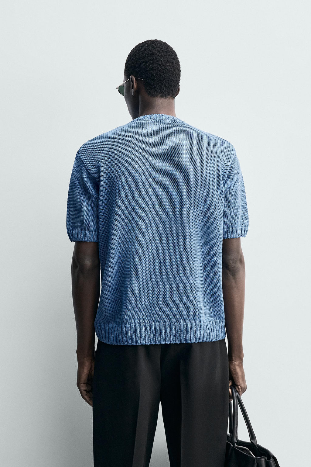 CAMISETA PUNTO RELAXED FIT / Azul - Zara фото 11