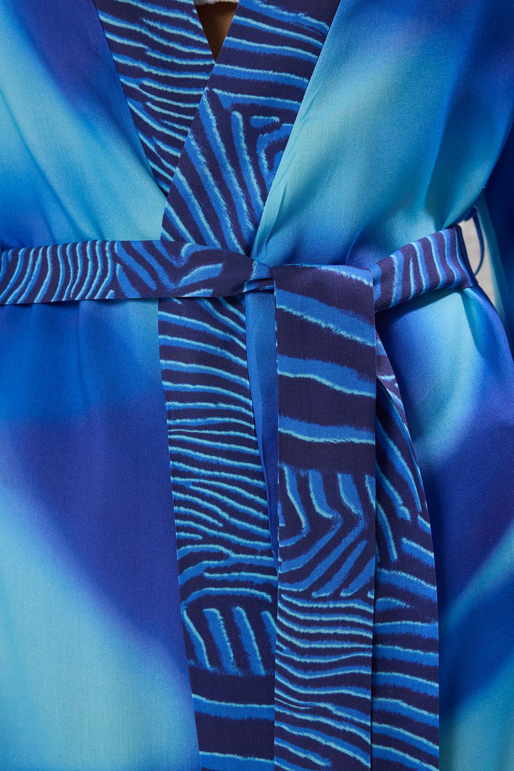 Batik Desenli Maxi Dokuma Desen Bloklu Plaj Kimono&Kaftan TBESS25KM00009 - Trendyolmilla фото 3