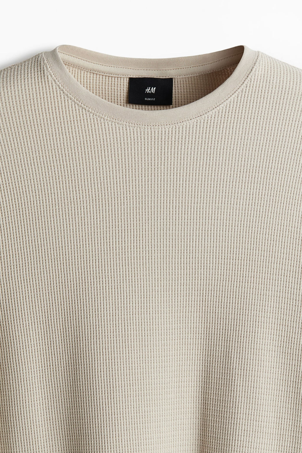 Camiseta en punto gofrado Slim Fit - H&m фото 8