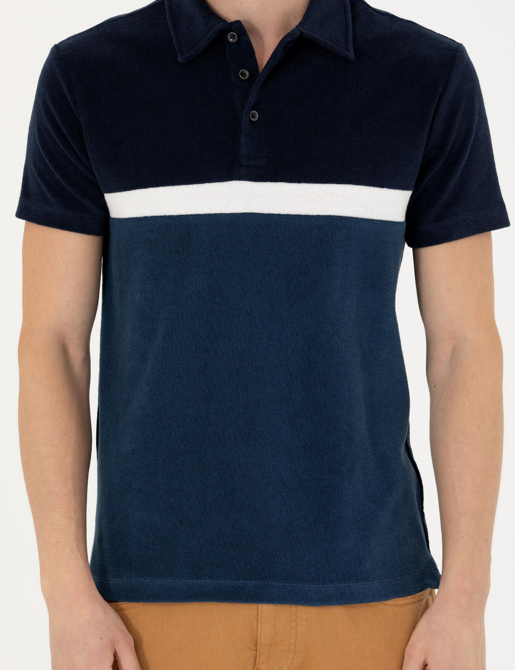 Lacivert Slim Fit Polo Yaka T-shirt