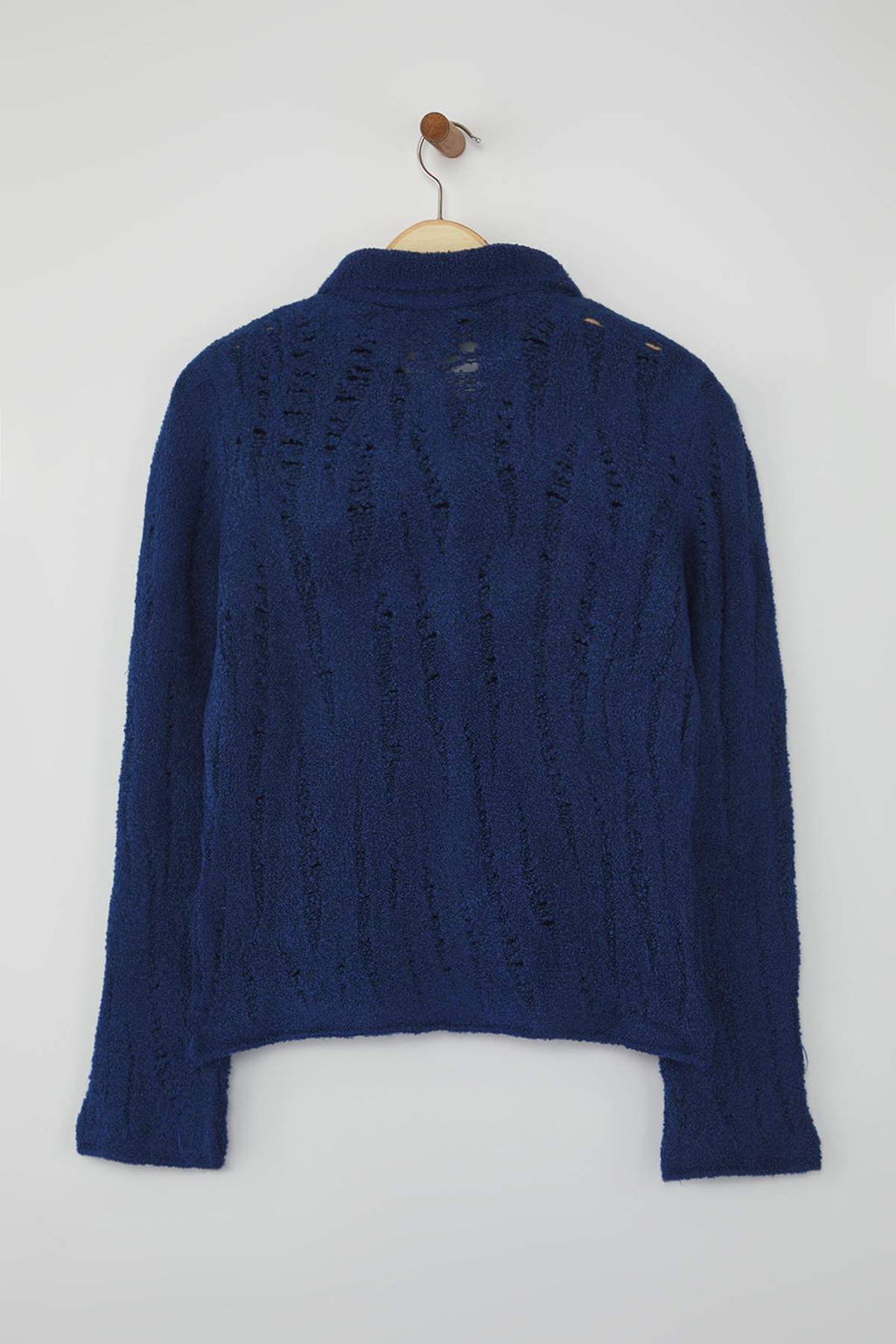 Indigo Fitted/Vucuda Oturan Buklet Iplikli Triko H?rka TWOAW26HI00192