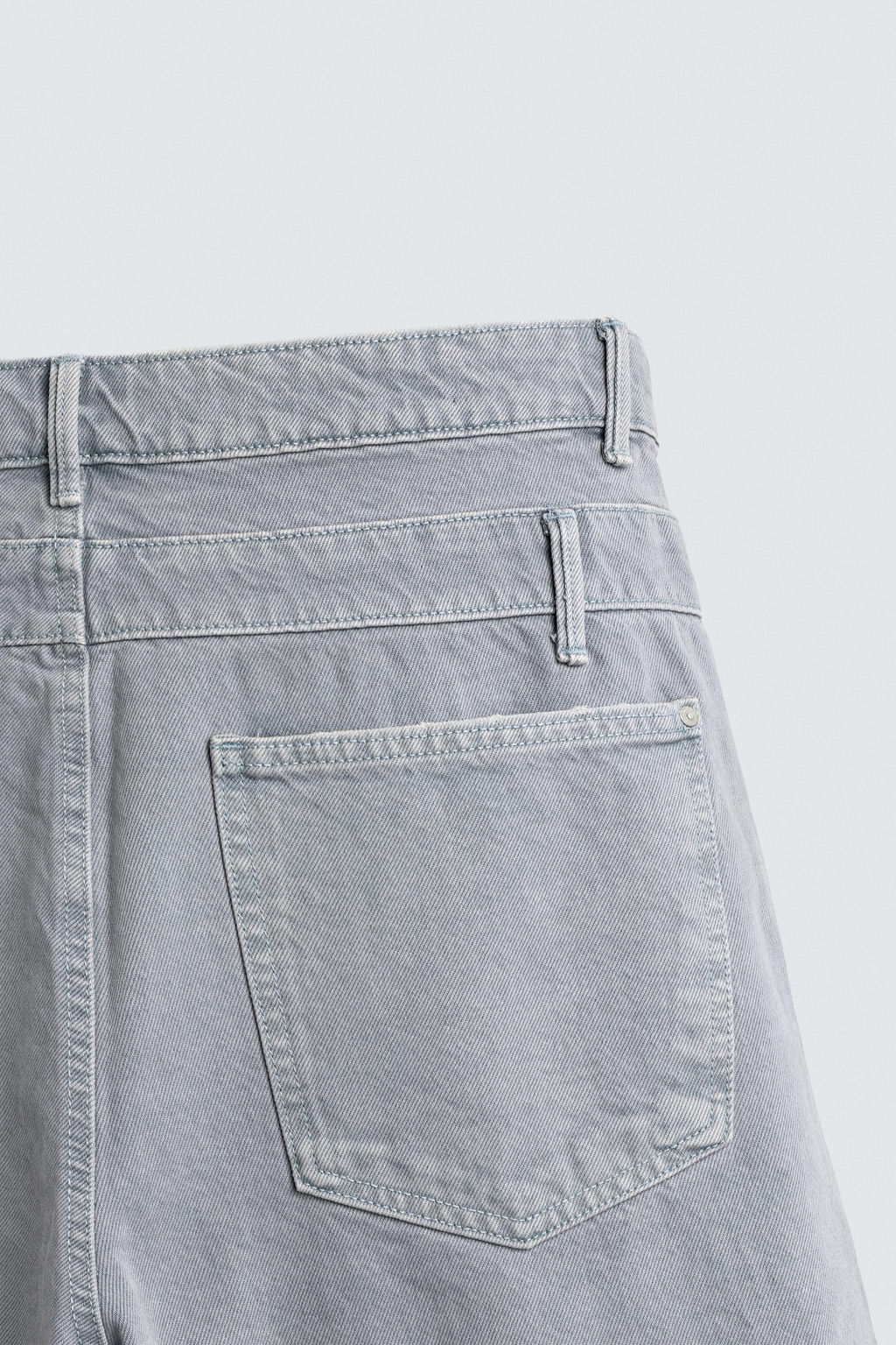 BERMUDA DENIM CINTURA EFECTO SUPERPOSICI?N / Azul lavado - Zara фото 10