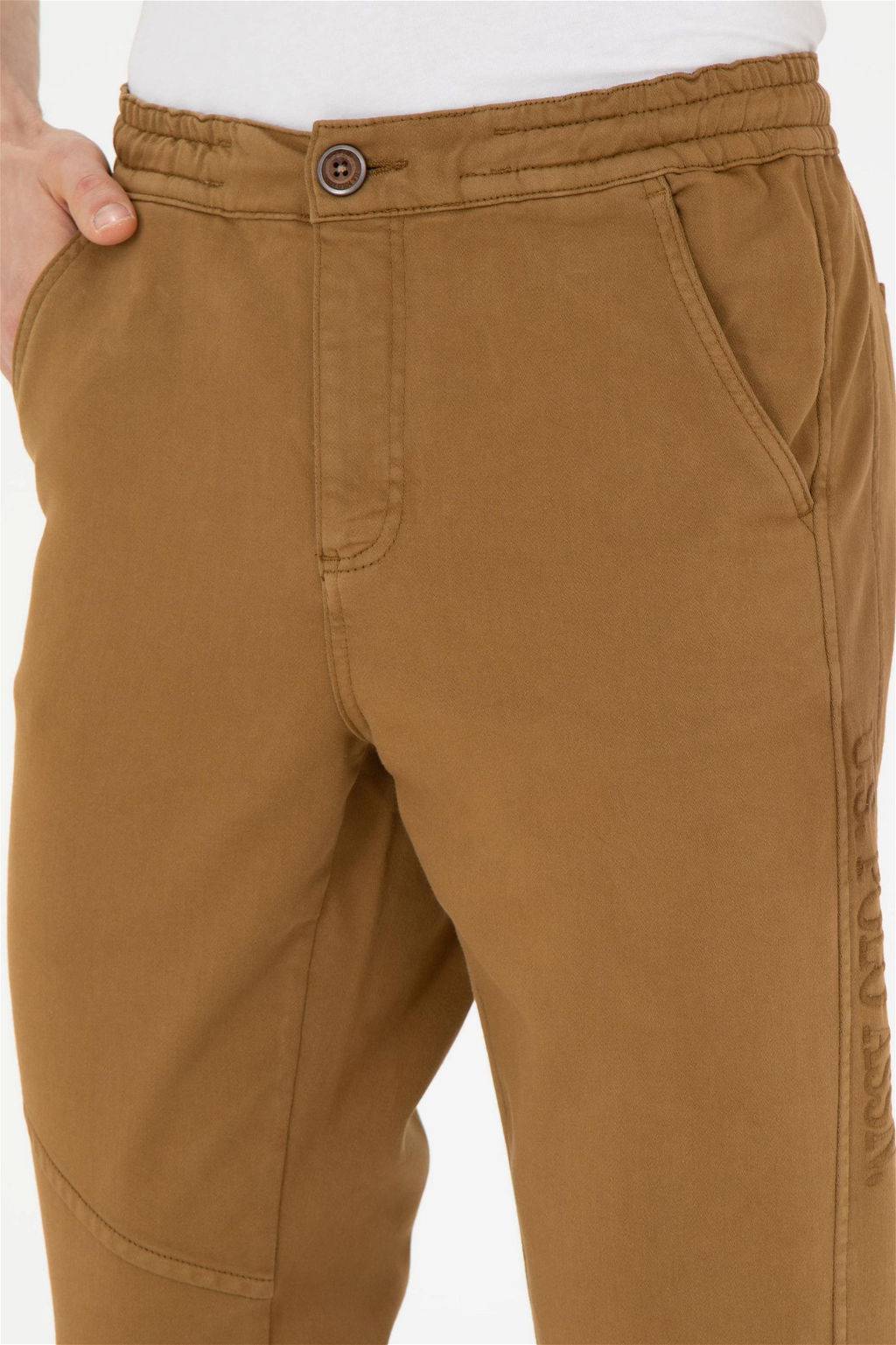 Мужские брюки из плотной ткани светло-хаки - U.s. polo assn фото 6