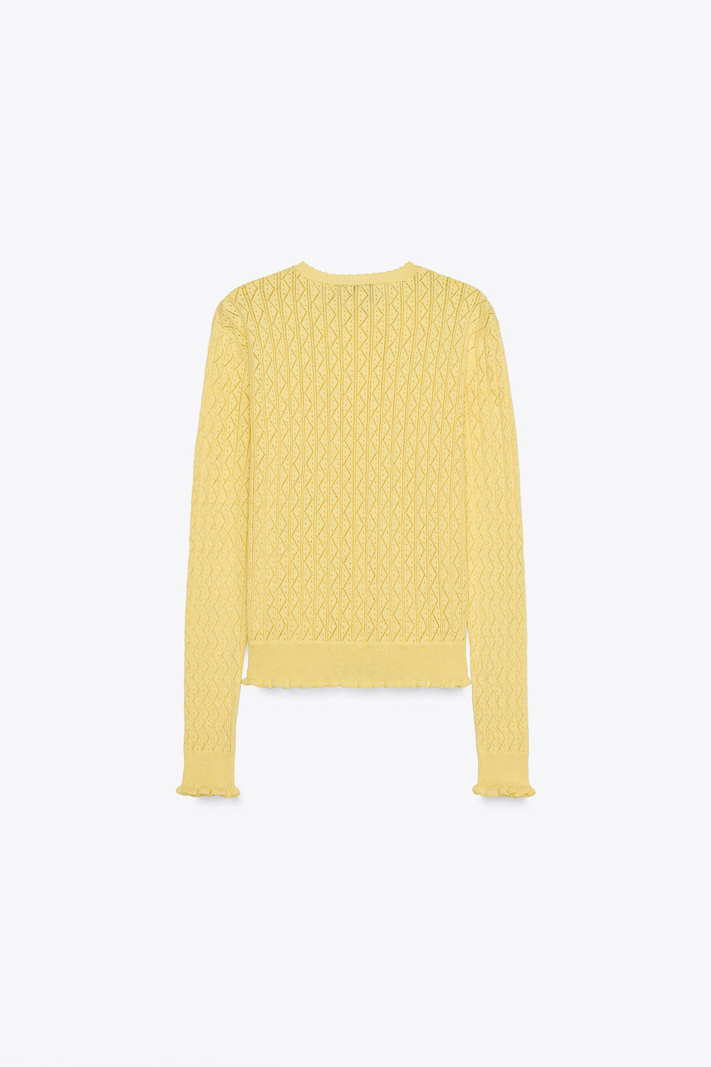 POINTELLE KNIT CARDIGAN WITH RUFFLES - Zara фото 13