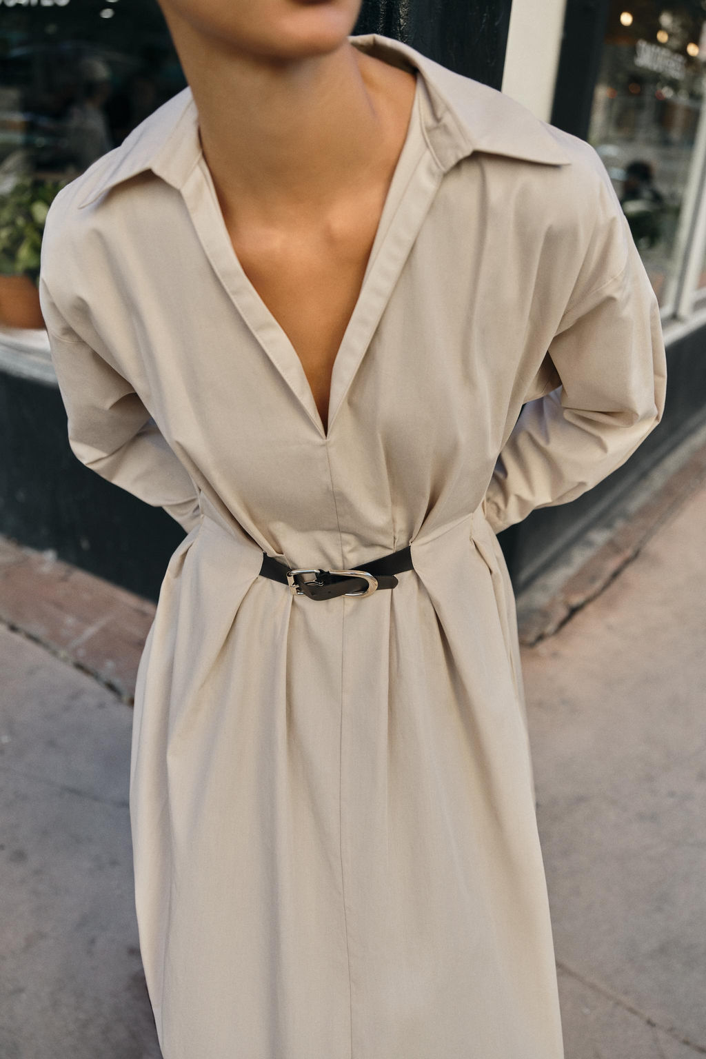 MIDI DRESS WITH BELT - Zara фото 7