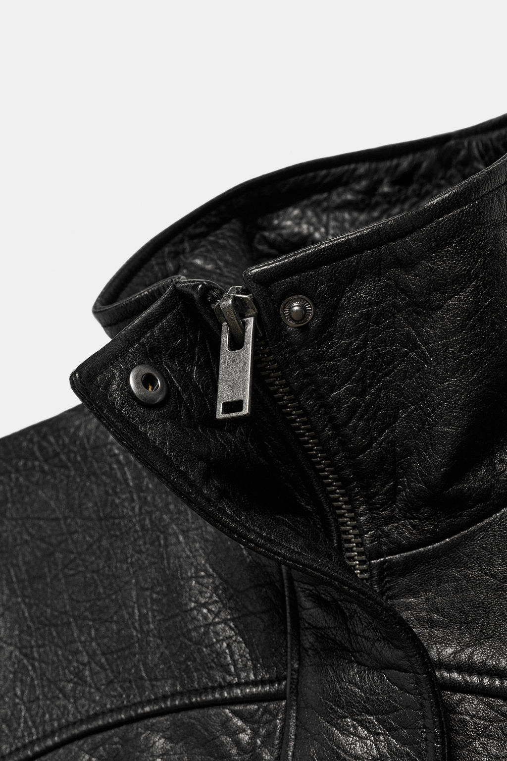 CAZADORA OVERSIZE PIEL 100% / Negro - Zara фото 9