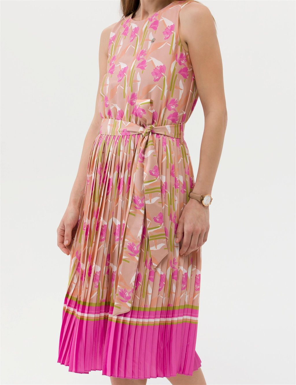 Fu_ya Ku_ak Detayl_ Pileli Midi Elbise - Pierre cardin фото 6