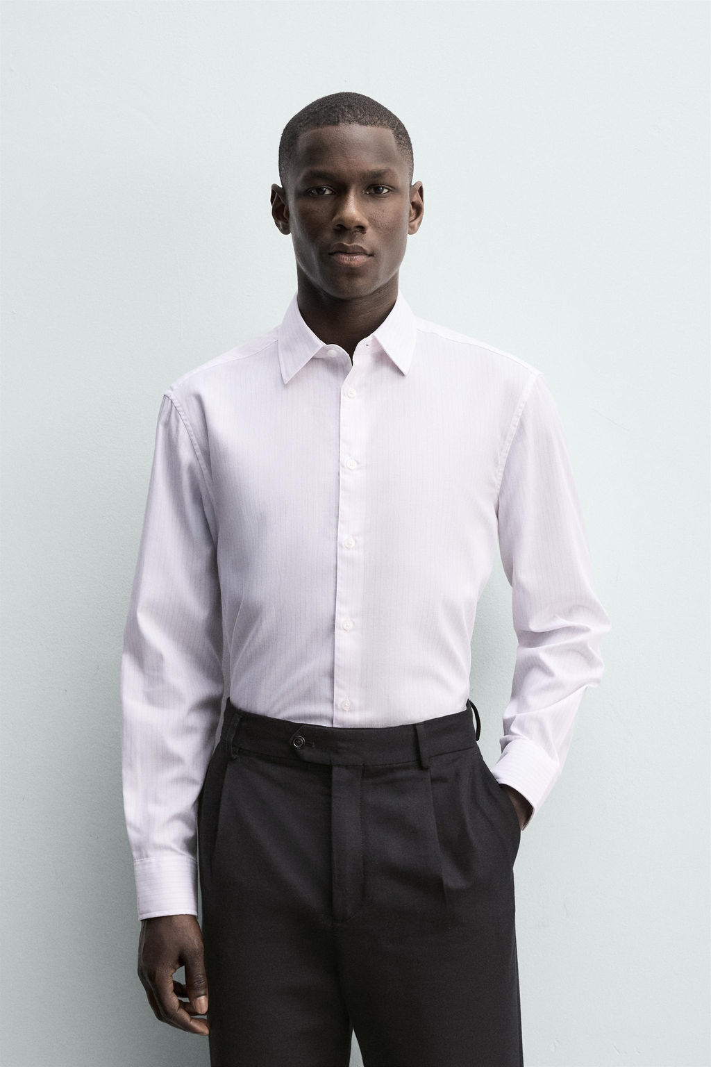 CAMISA ESTRUCTURA EASY CARE / Blanco / Rosa - Zara фото 2