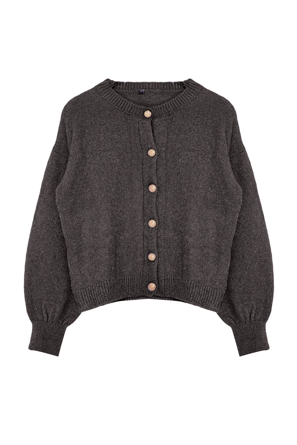 Antrasit Dugme Detayl? Yumusak Dokulu Triko H?rka TWOAW25HI00147