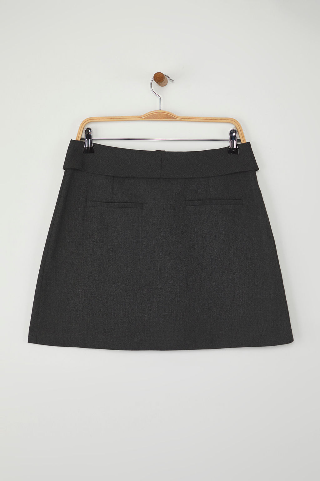 Antrasit Bel Detayl? Genis Pileli Dokuma Mini Etek TWOAW26ET00015 - Trendyolmilla фото 6