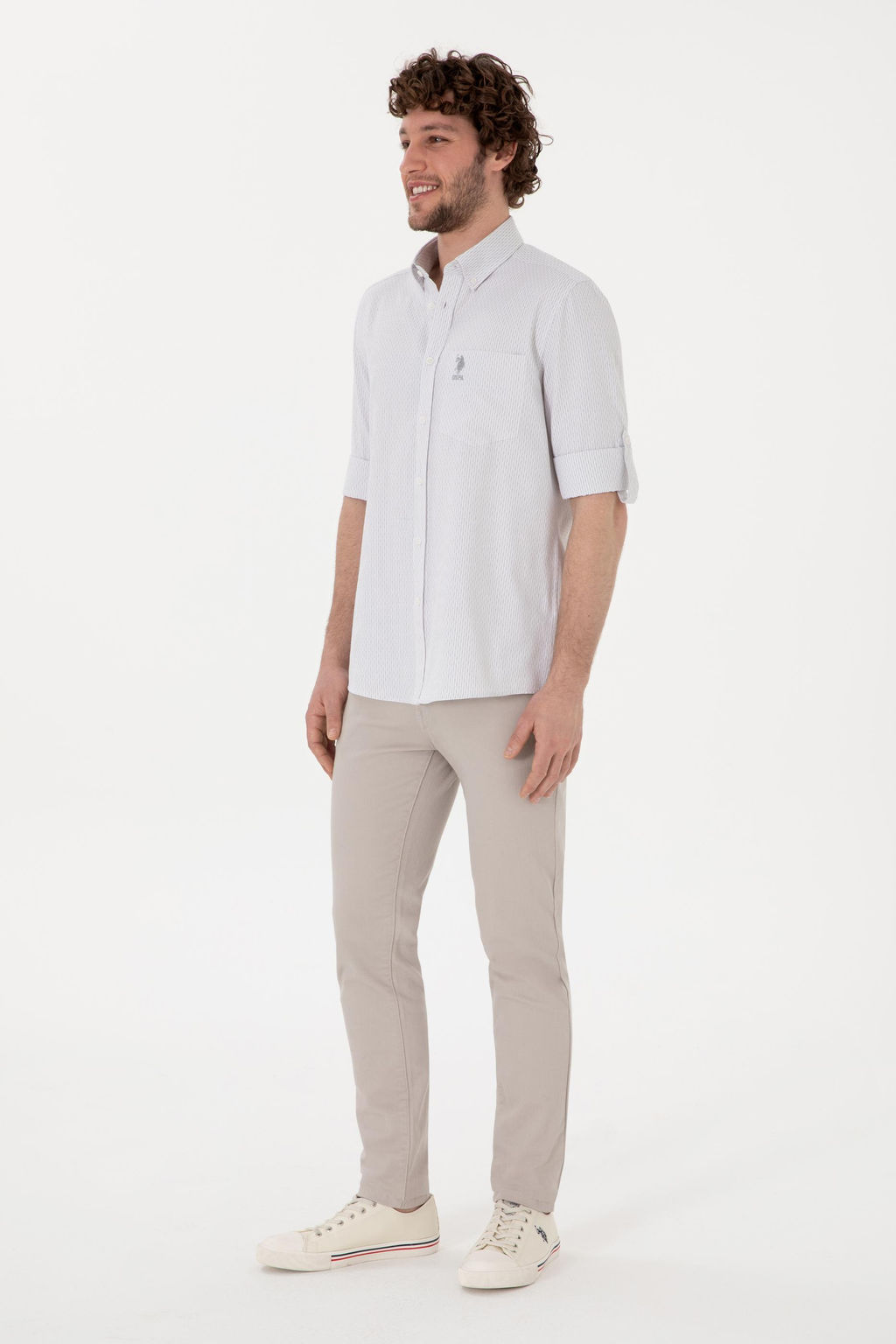 Erkek Gri Melanj Uzun Kollu G_mlek Sepette S_rpriz _ndirim - U.s. polo assn фото 5