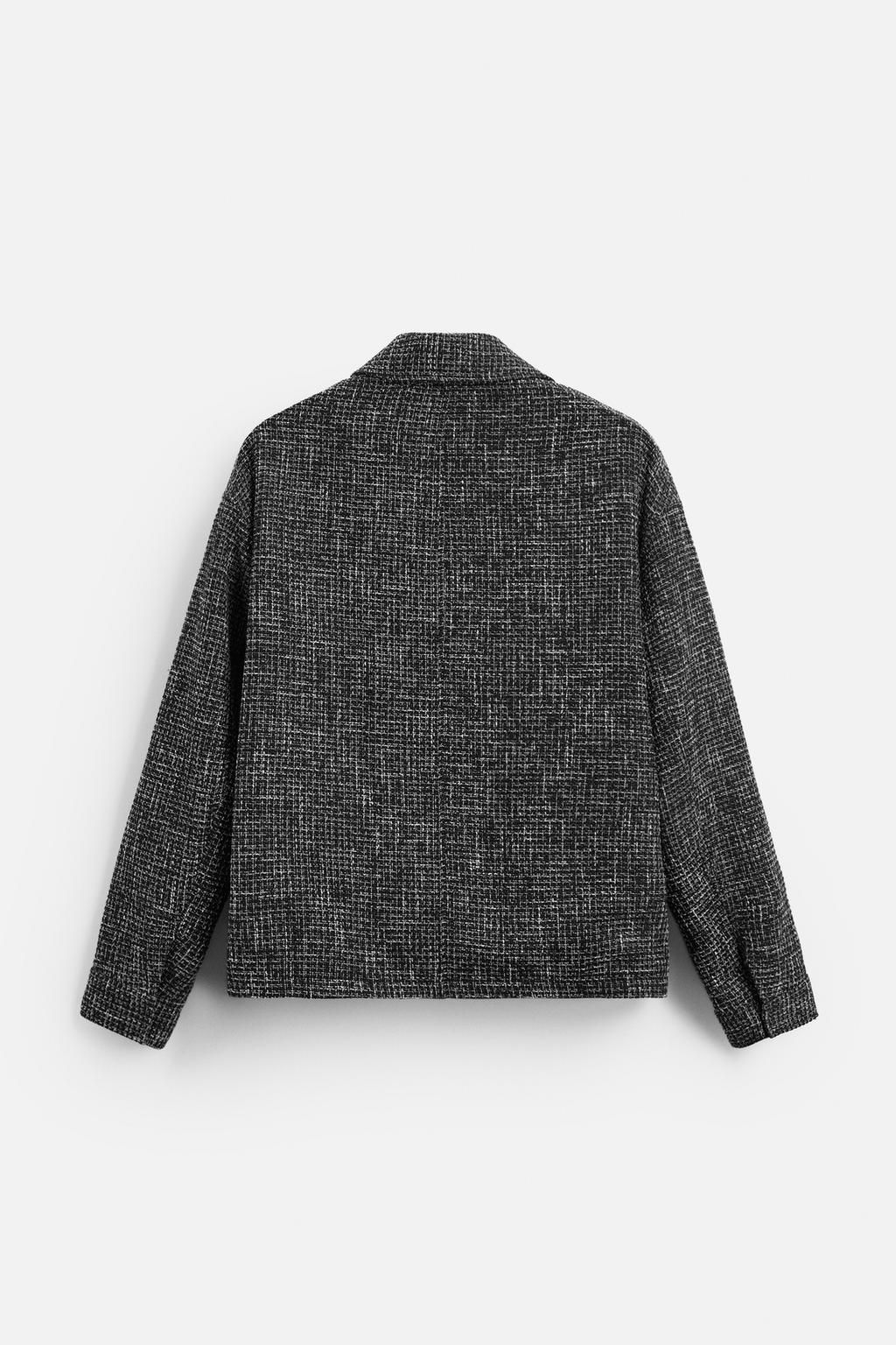 TEXTURED ZIP-UP OVERSHIRT - Zara фото 7