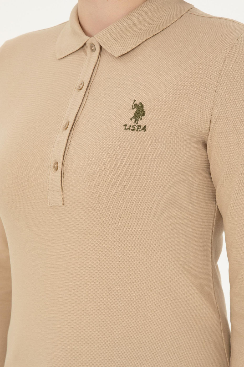 Женский базовый свитшот песочного цвета Неожиданная скидка в корзине - U.s. polo assn фото 7