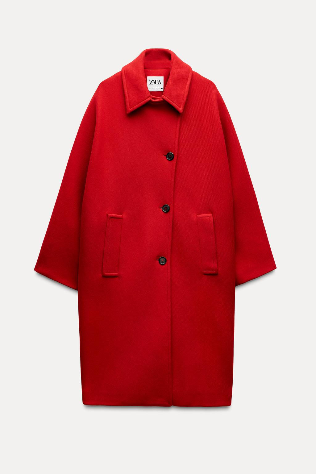 WOOL BLEND OVERSIZED COAT ZW COLLECTION - Zara фото 4