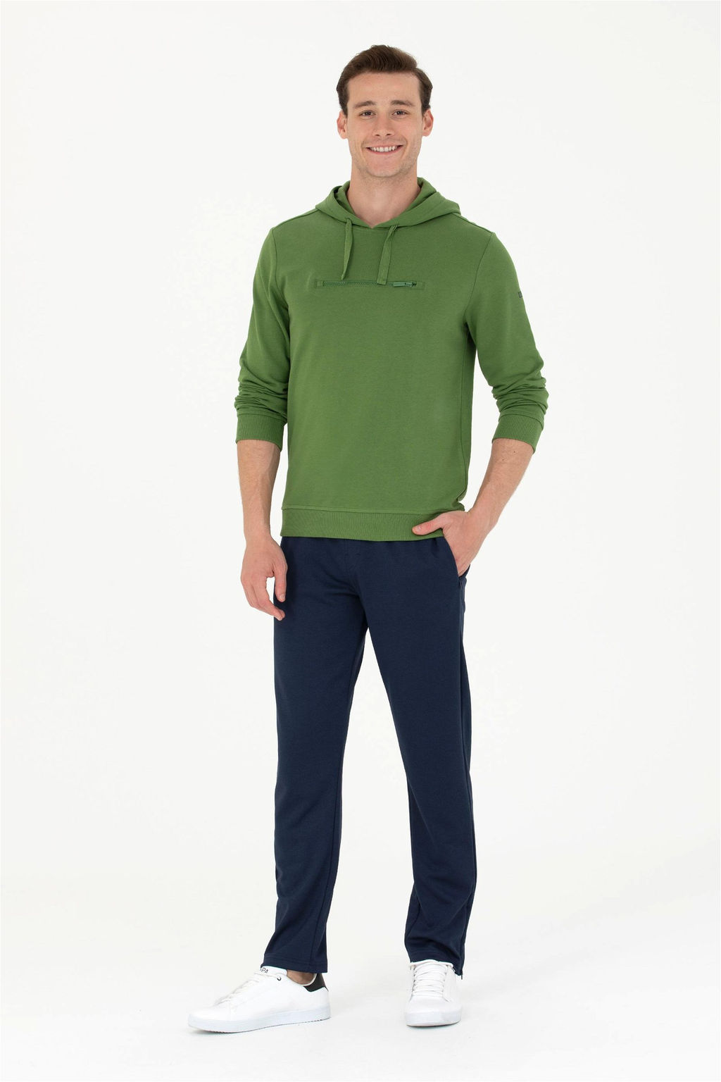 U. S. Polo Assn Мужская зеленая толстовка с капюшоном - U.s. polo assn фото 4