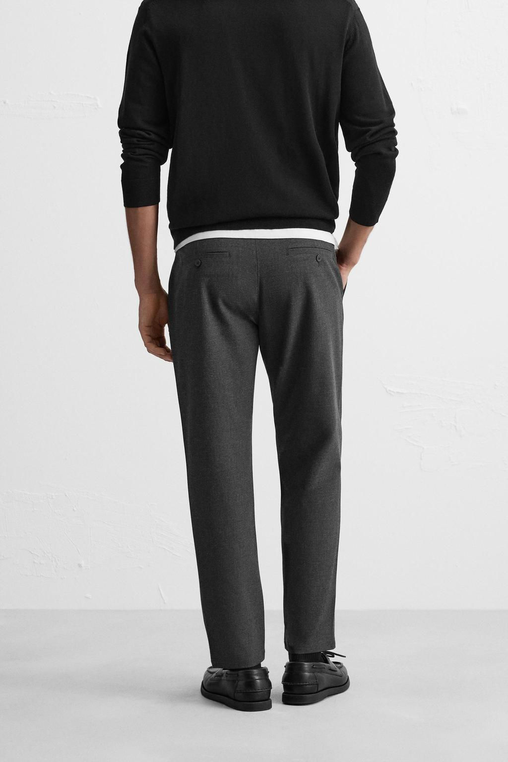 TEXTURED COMFORT TROUSERS - Zara фото 46