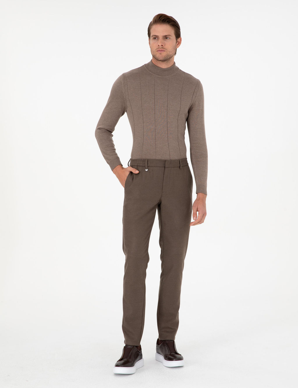 Kahverengi Ex. Slim Fit Kuma_ Pantolon - Pierre cardin фото 3