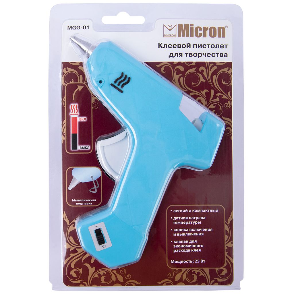 Micron Пистолет клеевой MGG-01 d 7.2 мм в блистере для творчества