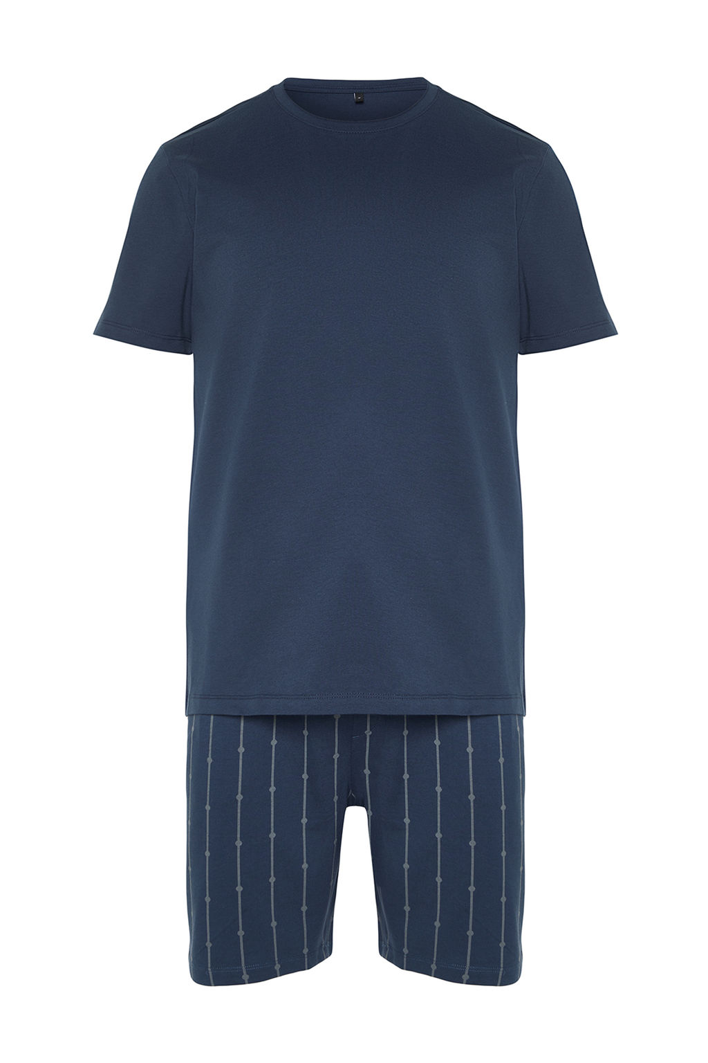 TRENDYOL MAN Lacivert Bask?l? Regular Fit Orme Sortlu Pijama Tak?m? TMNSS24PT00025 - Trendyolmilla фото 7