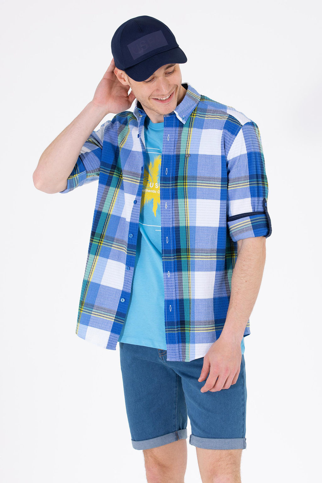 U. S. Polo Assn Мужская рубашка Saks в клетку - U.s. polo assn фото 2