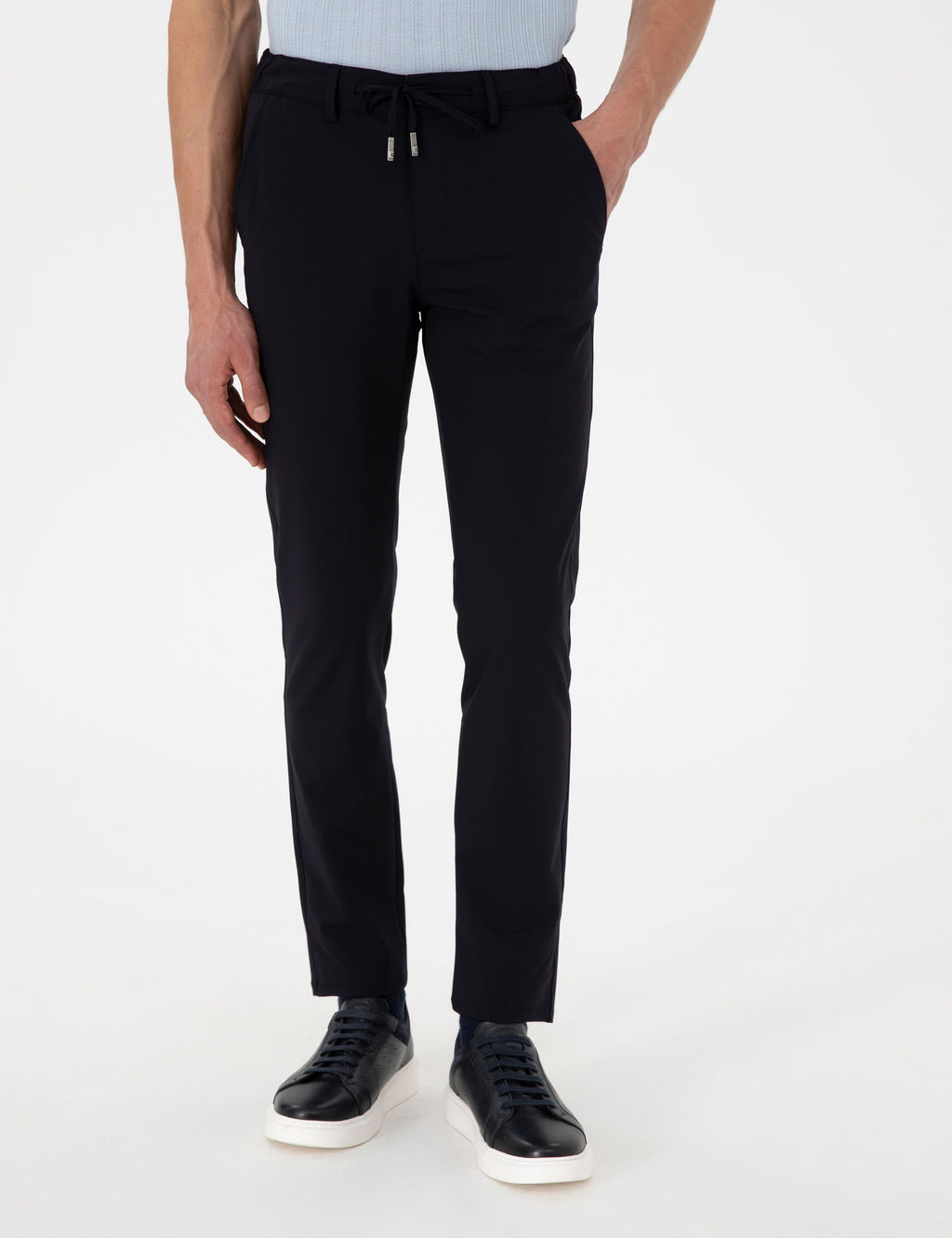 Lacivert Slim Esnek Jogger Fit Kanvas Pantolon - Pierre cardin фото 2