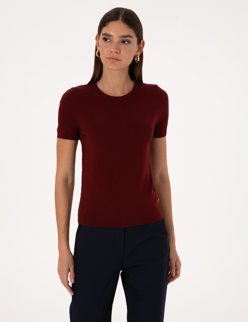 Vi_ne Slim Fit Triko Ti__rt - Pierre cardin фото 3