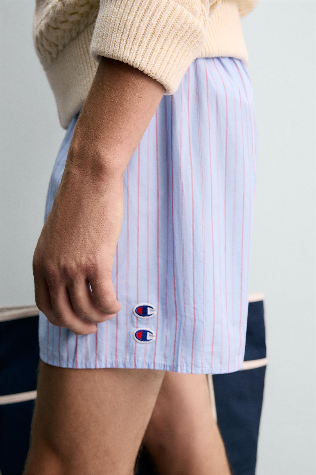 CHAMPION ® X ZARA POPLIN BOXER SHORTS  фото 5